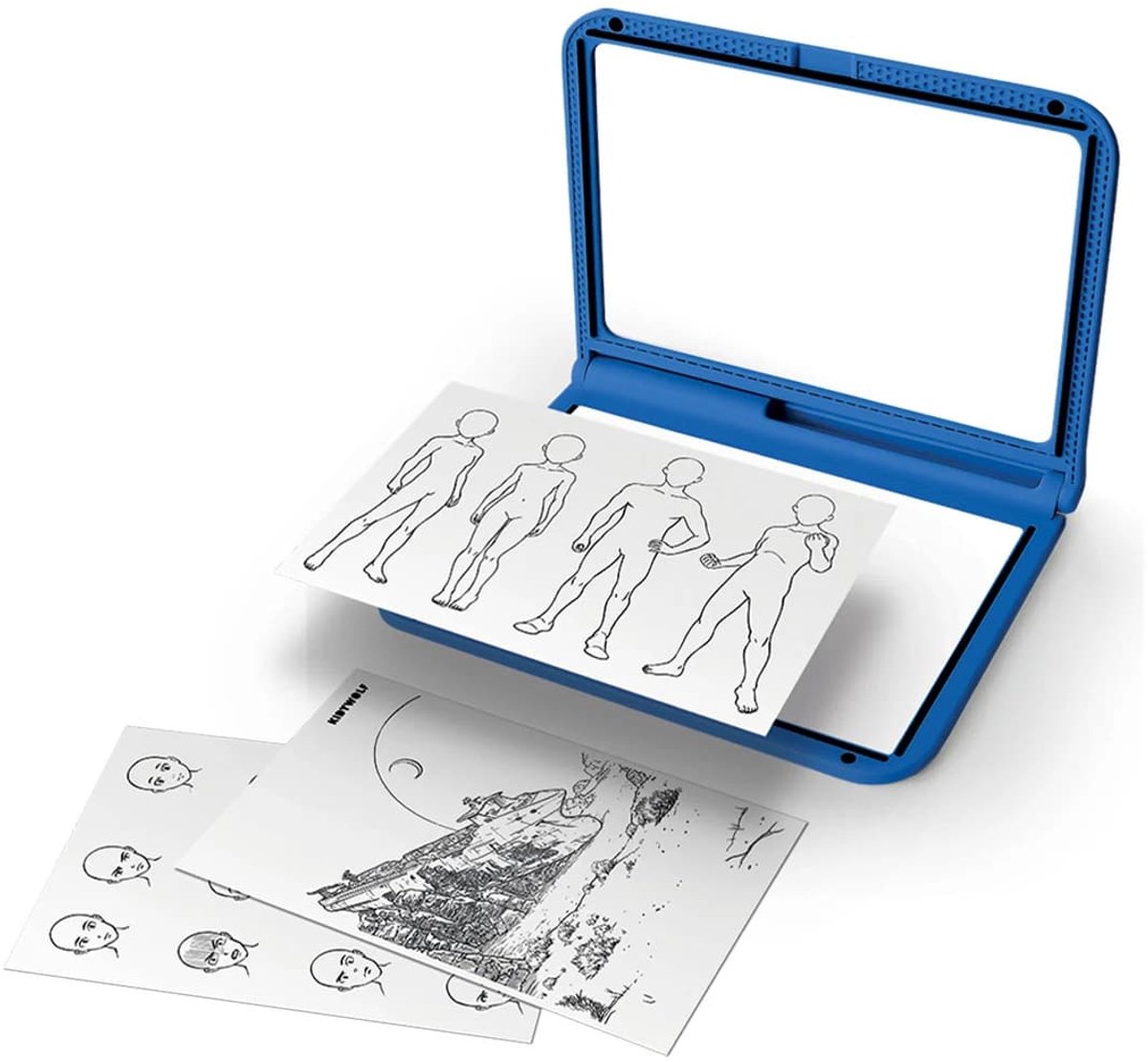 Kidywolf | Kidydraw - Pro VerlichtTekenbord Blauw Manga